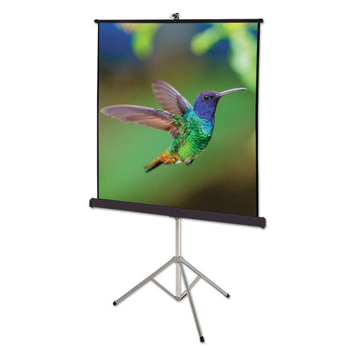 Quartet Portable Tripod Projection Screen, 70 x 70, White Matte Finish