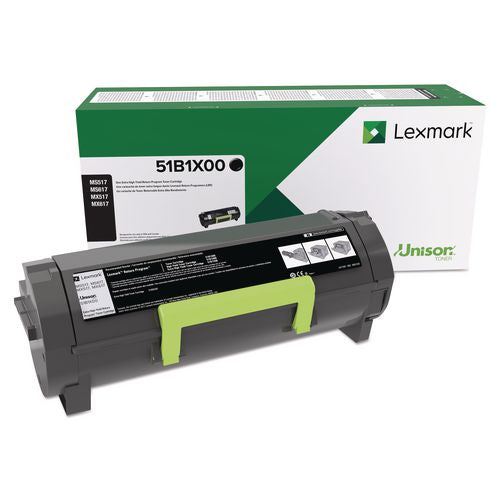 Lexmark 51B1X00 Unison Extra High-Yield Toner, 20,000 Page-Yield, Black