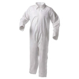 KleenGuard A35 Liquid and Particle Protection Coveralls, Zipper Front, White, 25/Carton
