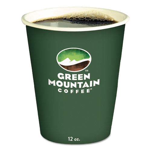Green Mountain Coffee Paper Hot Cups, 12 oz, Green Mountain Design, 1,000/Carton
