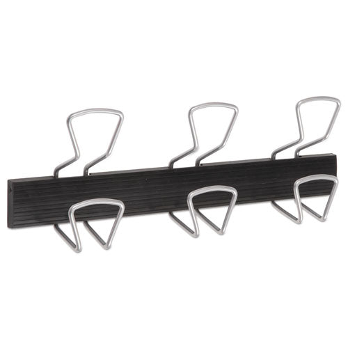 Alba Wall-Mount Coat Hooks, 18.11 x 2.95 x 6.45, Metal, Silver, 22 lb Capacity