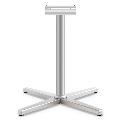 HON Arrange X-Leg Base for 42" to 48" Tops, 32w x 32d x 28h, Silver