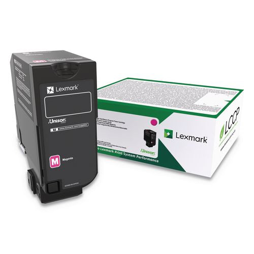Lexmark 74C0HMG High-Yield Toner, 12,000 Page-Yield, Magenta