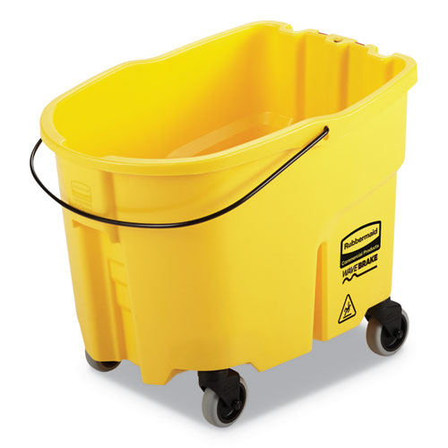 Rubbermaid Commercial WaveBrake 2.0 Bucket, 35 qt, Plastic, Yellow
