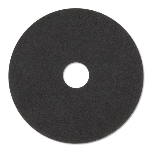 3M Low-Speed Stripper Floor Pad 7200, 14" Diameter, Black, 5/Carton
