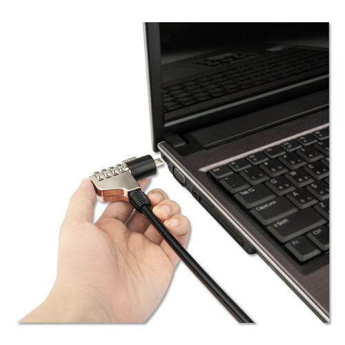 Innovera Combination Laptop Lock, 6 ft Steel Cable