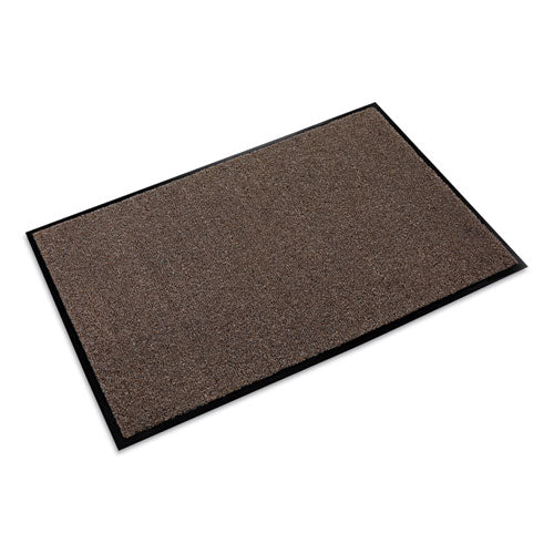 Crown Rely-On Olefin Indoor Wiper Mat, Rectangular, Charcoal Gray Cut Pile Surface, 36" x 10 ft