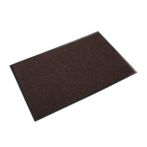 Crown Needle-Rib Wiper/Scraper Mat, Rectangular, Brown Ribbed Surface, 36" x 60"