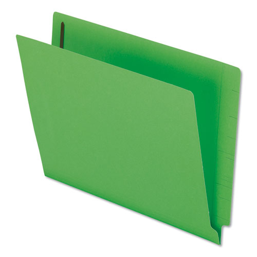 Pendaflex Colored Reinforced End Tab Fastener Folders, Straight Tab, Expands 0.75", 2 Fasteners, Letter Size, Green, 50/Box