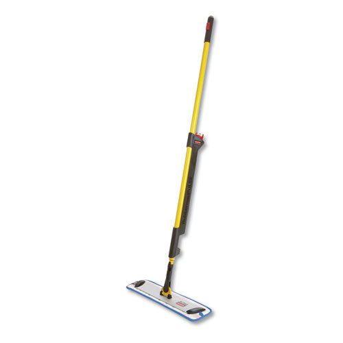 Rubbermaid Commercial HYGEN Pulse Microfiber Spray Mop System, 17" Microfiber Head, 52" Yellow Plastic Handle