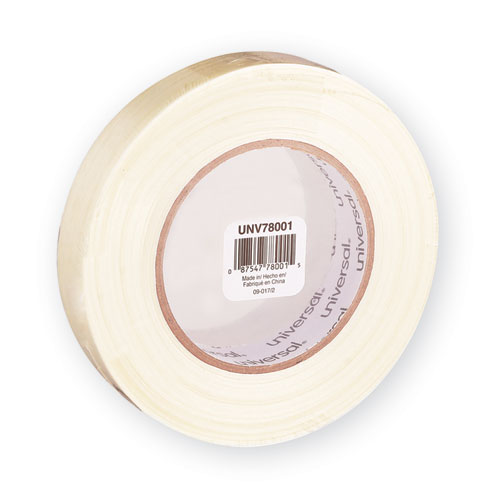 Universal 190# Medium Grade Filament Tape, 3" Core, 24 mm x 54.8 m, Clear