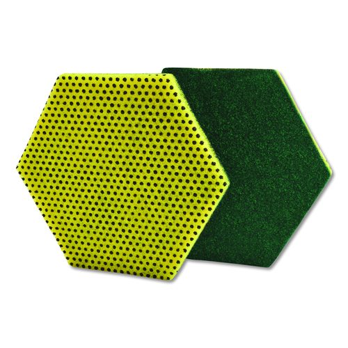 Scotch-Brite Dual Purpose Scour Pad, 5 x 5.75, Green/Yellow, 15/Carton