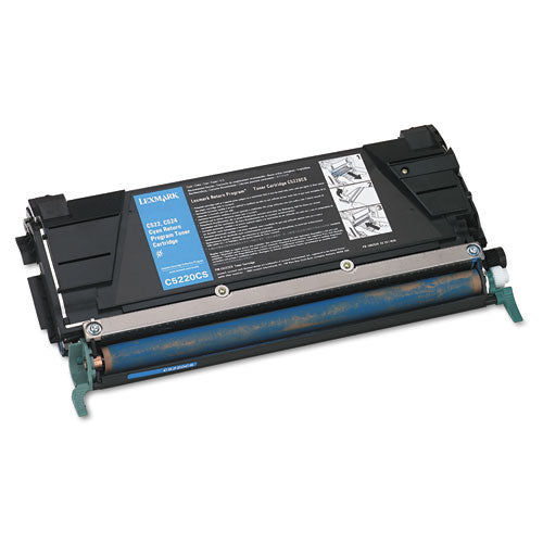 Lexmark C5220CS Return Program Toner, 3,000 Page-Yield, Cyan