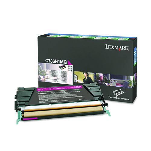 Lexmark C736H1MG Return Program High-Yield Toner, 10,000 Page-Yield, Magenta