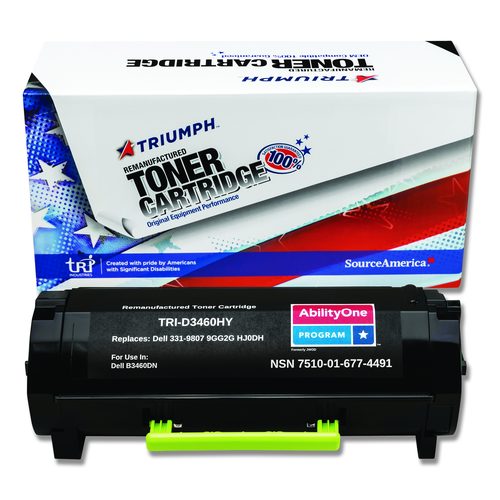 AbilityOne 7510016774491 Remanufactured 331-9808/331-9807 Extra High-Yield Toner, 20,000 Page-Yield, Black