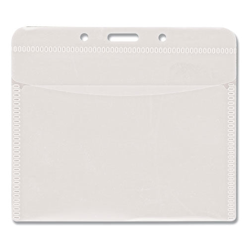 Advantus PVC-Free Badge Holders, Horizontal, Clear 4.5" x 4" Holder, 4.13" x 3.25" Insert, 50/Pack