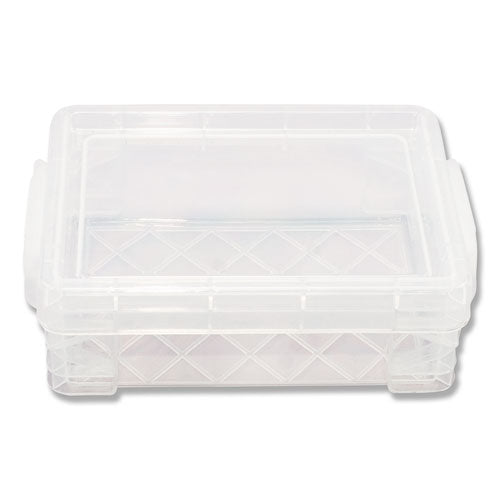 Advantus Super Stacker Crayon Box, 4.75" x 3.5" x 1.6", Clear