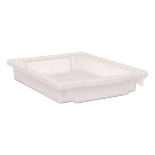 HON Flagship Storage Bins, 1 Section, 12.75" x 16" x 3", Translucent White