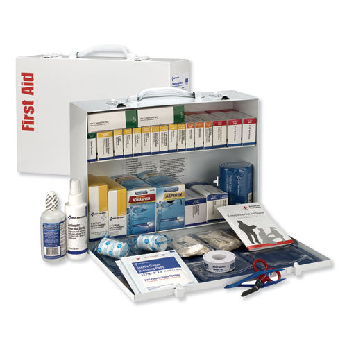 First Aid Only ANSI 2015 Compliant Industrial First Aid Kit for Up to 75 People, 446 Pieces, Metal Case