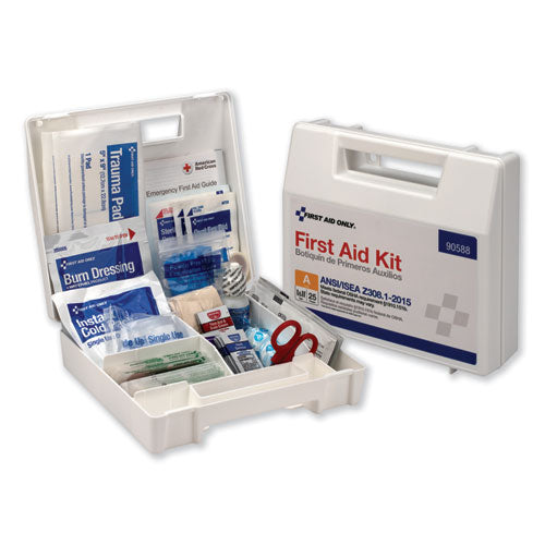 First Aid Only Bulk ANSI 2015 Compliant First Aid Kit, 89 Pieces, Plastic Case