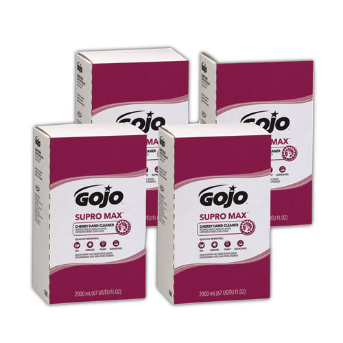 GOJO SUPRO MAX Heavy Duty Hand Cleaner, Refill for GOJO PRO TDX 2000 Dispenser, Cherry Fragrance, 2,000 mL, 4/Carton
