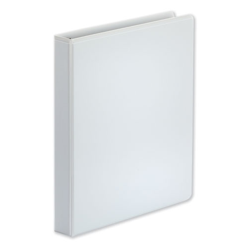 Universal Deluxe Easy-to-Open D-Ring View Binder, 3 Rings, 1" Capacity, 11 x 8.5, White