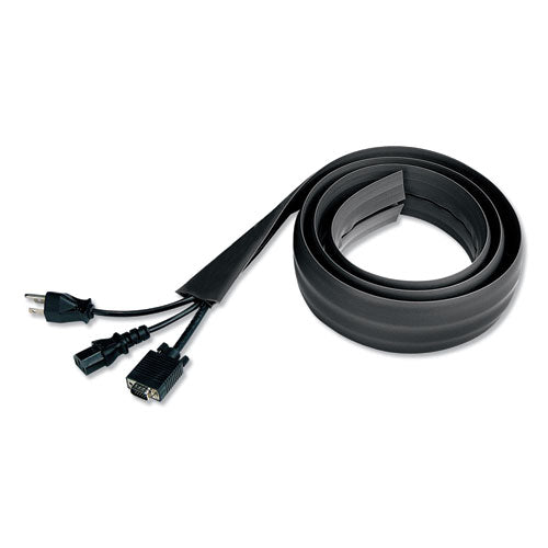 Innovera Floor Sleeve Cable Management, 2.5" x 0.5" Channel, 72" Long, Black