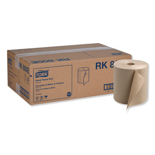 Tork Universal Hardwound Roll Towel, 1-Ply, 7.88" x 800 ft, Natural, 6/Carton