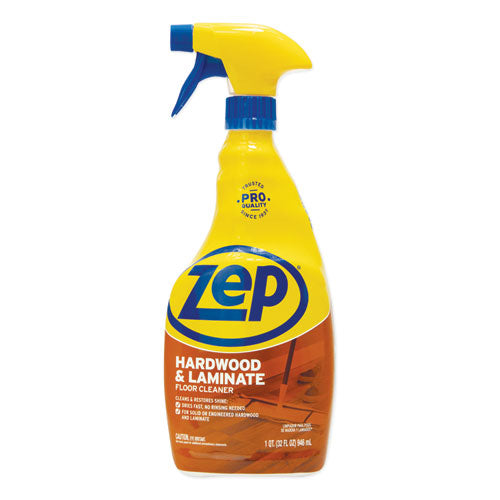 Zep Commercial Hardwood and Laminate Cleaner, Fresh Scent, 32 oz Spray Bottle