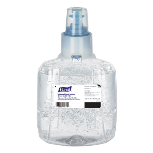 PURELL Advanced Hand Sanitizer Green Certified Gel Refill, For LTX-12 Dispensers, 1,200 mL, Fragrance-Free