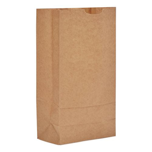 Ross & Wallace Paper Products Grocery Paper Bags, 10# Size, Extra-Heavy-Duty, 60# Basis Weight, 7" x 4.38" x 13.75", Kraft, 500/Bundle