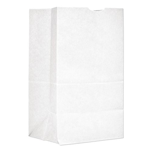 Ross & Wallace Paper Products Grocery Paper Bags, 20# Squat Size, 40# Basis Weight, 8.13" x 5.88" x 12.5", White, 500/Bundle