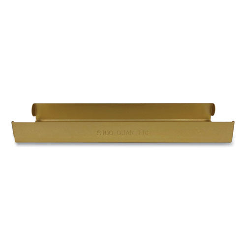 CONTROLTEK Metal Coin Tray, Accommodates $100 in Quarters, 3.5" x 10" x 1.75", Orange