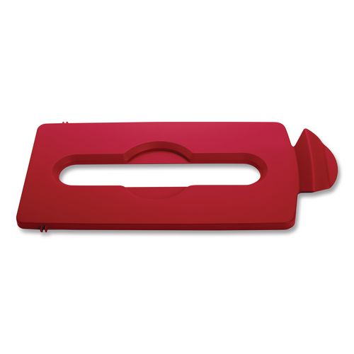 Rubbermaid Commercial Slim Jim Paper Recycling Top, 16.5 x 8 x 0.5, Red