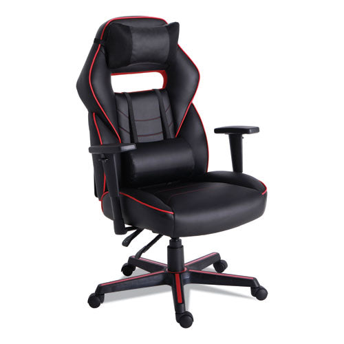 Alera Racing Style Ergonomic Gaming Chair, Supports 275 lb, 15.91" to 19.8" Seat Height, Black/Red Trim Seat/Back, Black/Red Base