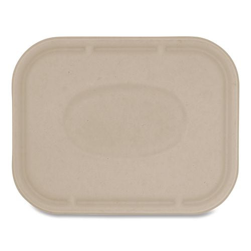 World Centric Fiber Lids for Fiber Containers, 7.8 x 10.1 x 0.5, Natural, Paper, 400/Carton