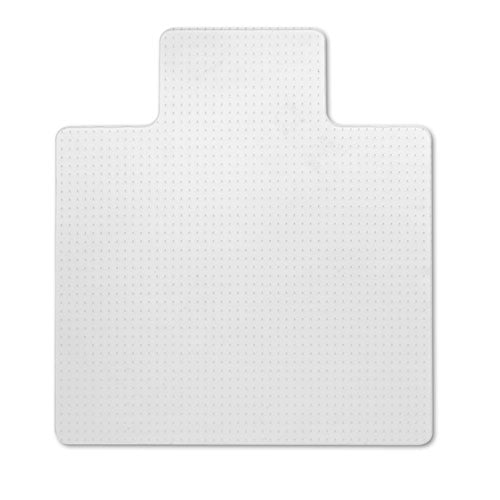 AbilityOne 7220004576054, SKILCRAFT PVC Chair Mat for Medium to High Pile Carpeted Floors, Rectangular with Lip, 45" x 53", Clear