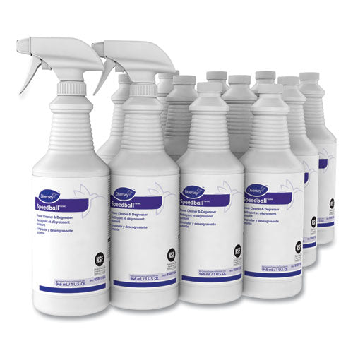 Diversey Speedball Heavy-Duty Cleaner, Liquid, 1 qt Spray Bottle, 12/Carton