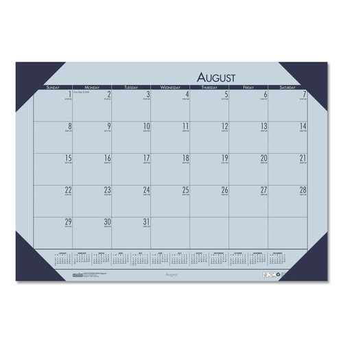 House of Doolittle EcoTones Recycled Academic Desk Pad Calendar, 18.5 x 13, Orchid Sheets, Cordovan Corners, 12-Month (Aug to July): 2025-2026