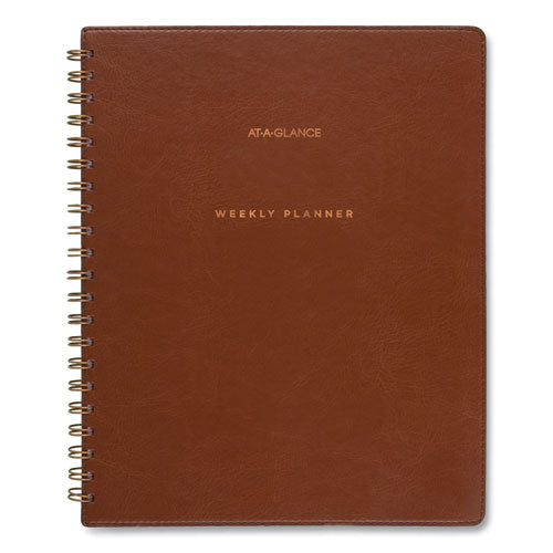 AT-A-GLANCE Signature Collection Academic Weekly/Monthly Planners, 11.5 x 8, Distressed Brown Cover, 13-Month: July 2025 to July 2026