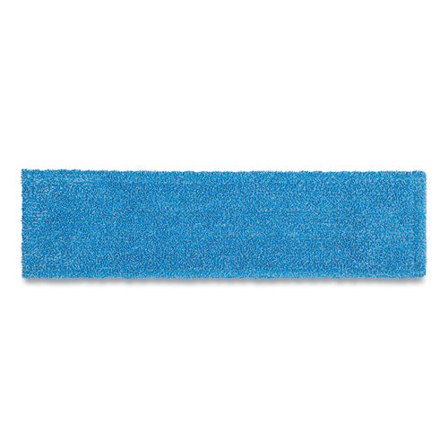 Rubbermaid Commercial Adaptable Flat Mop Pads, Microfiber, 19.5 x 5.5, Blue