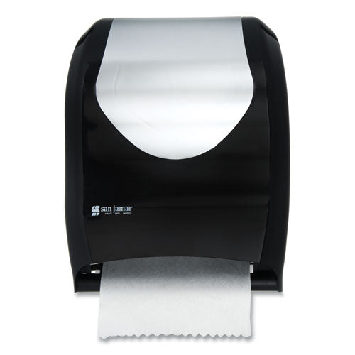 San Jamar Tear-N-Dry Touchless Roll Towel Dispenser, 16.75 x 10 x 12.5, Black/Silver