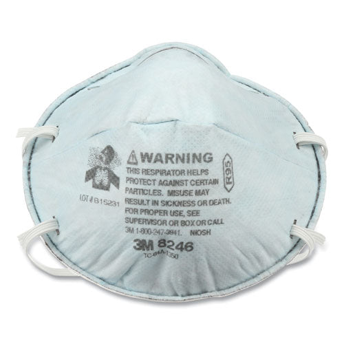 3M Particulate Respirator 8246, R95, Standard Size, 120/Carton
