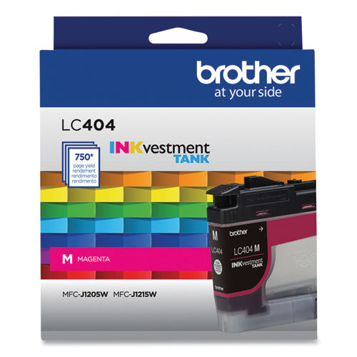 Brother LC404MS INKvestment Ink, 750 Page-Yield, Magenta