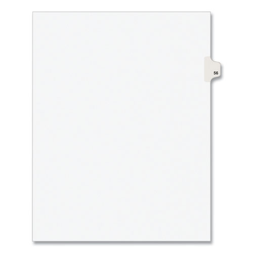 Avery Preprinted Legal Exhibit Side Tab Index Dividers, Avery Style, 10-Tab, 56, 11 x 8.5, White, 25/Pack, (1056)