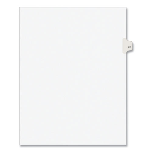 Avery Preprinted Legal Exhibit Side Tab Index Dividers, Avery Style, 10-Tab, 57, 11 x 8.5, White, 25/Pack, (1057)