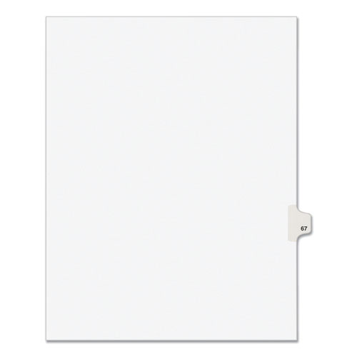 Avery Preprinted Legal Exhibit Side Tab Index Dividers, Avery Style, 10-Tab, 67, 11 x 8.5, White, 25/Pack, (1067)