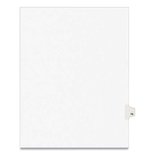 Avery Preprinted Legal Exhibit Side Tab Index Dividers, Avery Style, 10-Tab, 70, 11 x 8.5, White, 25/Pack, (1070)
