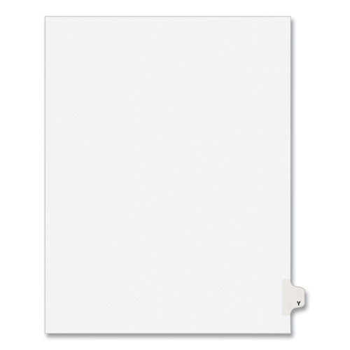 Avery Preprinted Legal Exhibit Side Tab Index Dividers, Avery Style, 26-Tab, Y, 11 x 8.5, White, 25/Pack, (1425)