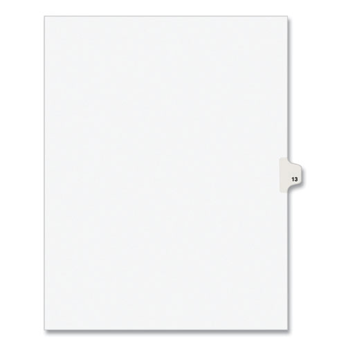 Avery Preprinted Legal Exhibit Side Tab Index Dividers, Avery Style, 10-Tab, 13, 11 x 8.5, White, 25/Pack